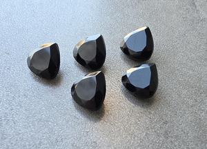 Piedra Preciosa de Ónix Negro Natural en Forma de Corazón, Facetada, Calibrada, para Joyería, Piedra de Cristal Curativa - Product Image 3