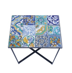 Table basse moderne en fer émaillé, personnalisable, écologique et durable, avec pierres précieuses, pour salon domestique - Nouveauté en vente - Product Image 6