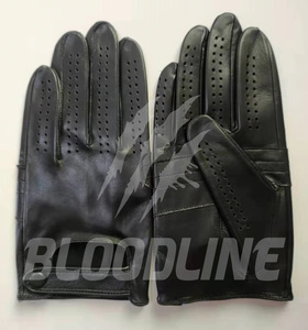 Guantes de cuero negro sin forro, térmicos, estilo liso, para uso diario en invierno - Product Image 3