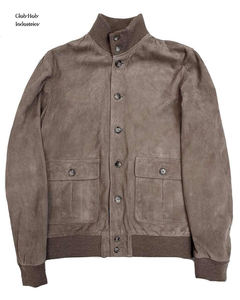 Chaqueta de Motociclista de Cuero Auténtico para Hombre, Chaqueta de Cuero de Gamuza de Alta Gama, Estilo Moderno - Product Image 1