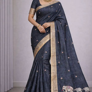 ผ้าซารีวิสโคสแบบดั้งเดิมสำหรับงานเลี้ยงฤดูหนาว Regal Gajraj - ซึมซับความชื้น ไม่ยับง่าย เหมาะสำหรับงานแต่งงานของผู้หญิง - Product Image 1