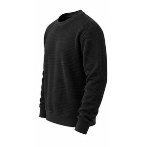 Sweat-shirt unisexe à manches longues en tricot gaufré, fournisseur de vêtements personnalisés - Product Image 4