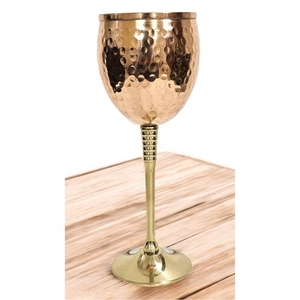 Custom Logo Stainless Steel Copper Plated <b>Wine</b> Glass Luxury Metal Gin Cocktail <b>Goblet</b> Shatterproof Barware Drinkware Gift Glass - Product Image 6