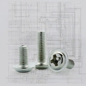 Stainless Steel Round Head Gasket Screw M6 Metric Industrial <b>Fastening</b> Component For Secure Assembly - Product Image 2