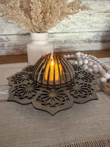 Support de lampe T en bois de bambou écologique Décoration de Noël durable faite à la main Design moderne pour salles de méditation Yoga Wellness - Product Image 2