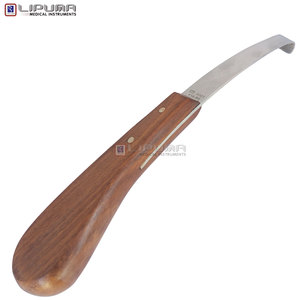 Hoof <b>Knife</b> <b>Sharpener</b> Farrier 22cm Hoof Trimming <b>Knife</b> Wooden Handle Blade Simple Left Hand Hoof <b>Knife</b> Horses Veterinary - Product Image 5