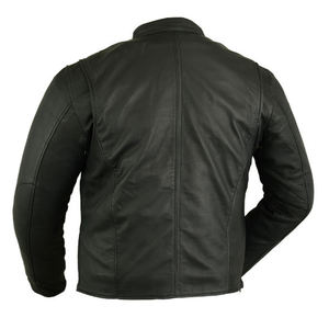 Chaqueta de Cuero para Hombre, de Piel de Oveja Genuina, Estilo Bomber con Logotipo Frontal, para Invierno - Product Image 6