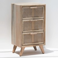 Commode en rotin Vandana Vesta Solace, meuble de rangement moderne en rotin tressé naturel