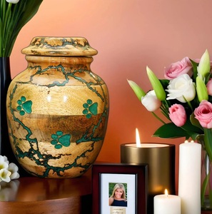 Hand Carved Paw Print Wooden Pet Urn <b>for</b> Dogs & Cats Eco-Friendly Cremation <b>Ashes</b> Casket - Product Image 5