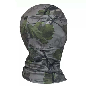 Masque de ski en polyester noir personnalisé avec logo, masque facial intégral en tricot à un trou, vêtements de sport - Product Image 5