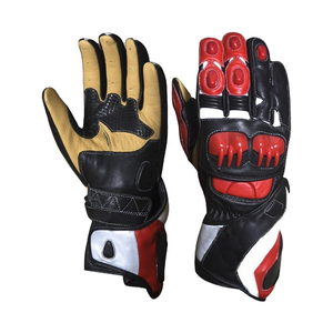 Guantes Profesionales de Cuero para Motociclismo de Carreras, con Protección de Nudillos de Fibra de Carbono, Guante Largo, Equipo de Seguridad para Motociclistas - Product Image 2
