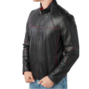 Genuine <b>Leather</b> Fashion Outerwear Men's Biker <b>Jacket</b> for Lifestyle Apparel and Brand Collections - Product Image 4