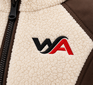 <b>Women's</b> <b>Cream</b> Sherpa <b>Fleece</b> Jacket Bonded Softshell Side Panels Dual Slanted Chest Zippers Adjustable Cuffs B2B Supply OEM - Product Image 6