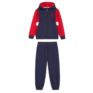Conjunto deportivo de dos piezas con cremallera personalizado a bajo precio para niños, conjunto deportivo de dos piezas con cremallera para venta en línea - Product Image 1