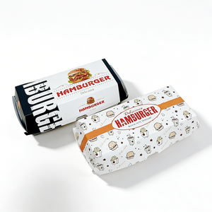 Caja de Cartón Rígido para Comida para Llevar, Biodegradable y Ecológica, Personalizable con Logotipo, para Hamburguesas - Product Image 2