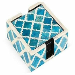 High Quality Handmade Acacia Wood MDF Coaster Set Classic Square Pad for Tea & Drink <b>Table</b> Best Handicrafts <b>Epoxy</b> Resin Carton - Product Image 5