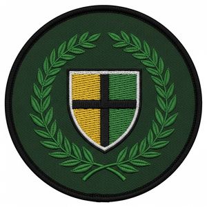 Insignia de Blazer Verde y Rojo con Bordado de Hilo Dorado, Parche de Escudo de Corona de Laurel, para Uniforme de Logia, Regalia Masónica Personalizada - Product Image 2