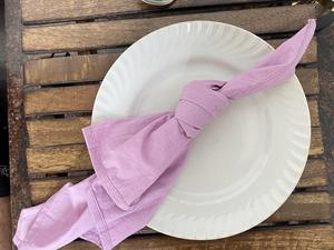 Serviette de table en coton rose clair, prélavée, avec bordure cousue, réutilisable, pour mariage, dîner, fête et décoration de table à la maison - Product Image 3