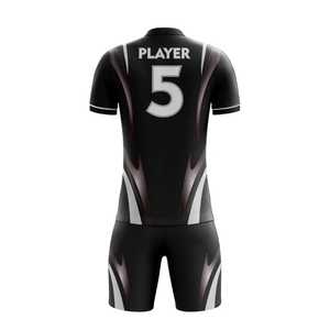 Camiseta de Fútbol Sublimada Personalizada para Hombre, Manga Corta, Absorbente de Humedad, Degradado Negro, Uniforme de Equipo, Adulto, Todas las Temporadas, Corte Atlético - Product Image 2