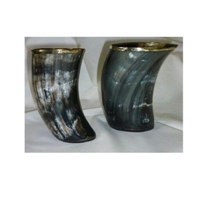 Natural Horn Glass Mini Glasses Buffalo Horn Made Viking Style Polished Portable Drinking Horn design - Product Image 4