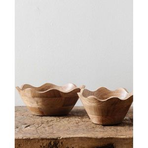 Bol en bois artisanal de luxe pour servir les aliments, artisanat de bambou et de bois de qualité supérieure - Product Image 5