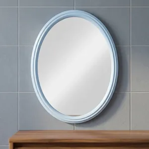 Miroir mural bleu clair pour une décoration élégante de la salle de bain - Product Image 1