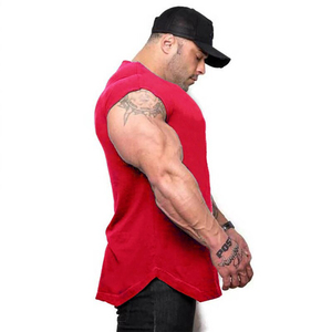 OEM Custom Casual Men's Tank Tops Gym <b>Singlets</b> 100% Cotton Breathable Quick Dry Fashionable Fitness Clothing for <b>Running</b> - Product Image 3