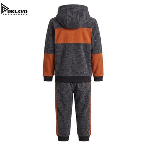 Survêtement d'hiver léger de haute qualité pour homme, gris anthracite avec empiècements orange, idéal pour le sport - Product Image 3