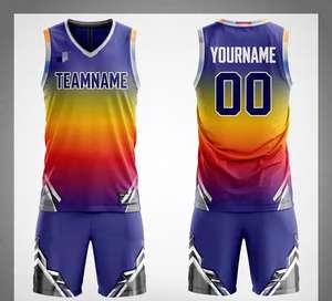 Ensembles de maillots de basket-ball pour hommes personnalisables en gros, design international, uniforme de basket-ball respirant pour toutes les équipes - Product Image 1