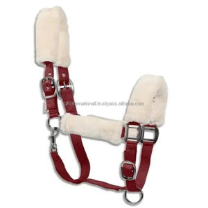 {Cabestro de caballo de nailon ligero hecho a mano con relleno de imitación personalizado con herrajes de zinc, cabestro de carreras ecuestres para caballos - Product Image 4