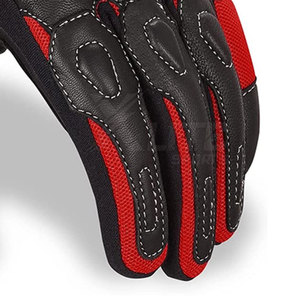 Gants de moto en cuir d'hiver confortables et flexibles, avec support de sécurité, tissu respirant, sangle de poignet réglable, conception durable - Product Image 5