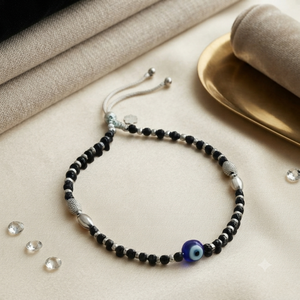 Tobillera de Plata con Ojo de Obsidiana DIVYORO - Product Image 2