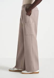 Pantalones de Algodón de Pierna Ancha para Hombre, Cintura Alta con Bolsillos, Tela Oxford Informal, Transpirable, Estilo Otoñal - Product Image 2