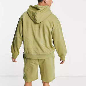 Ensemble de sweat-shirts en molleton français de haute qualité pour hommes, tissu doux au toucher, ensemble de vêtements de sport décontractés et tendance pour hommes - Product Image 5