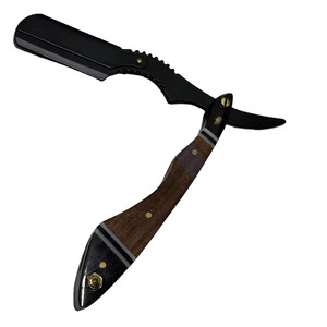Navaja de Afeitar Profesional de Calidad de Salón con Mango de Madera, Afeitadora Manual de Seguridad de Acero Inoxidable Tipo Cut Throat - Product Image 6
