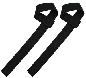 Adjustable Nylon <b>Lifting</b> <b>Straps</b> With Velcro Closure <b>For</b> Gym Weightlifting Unisex Black - Product Image 6