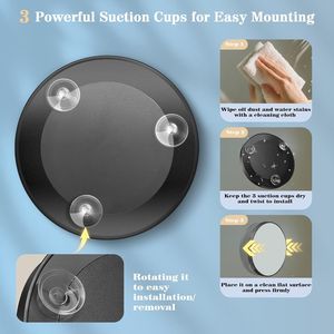 Set di Specchi Ingrandenti per Trucco 10X 30X, Specchio da Viaggio Portatile 30X da 4,5 Pollici, Specchio da Parete con 3 Ventose - Product Image 2
