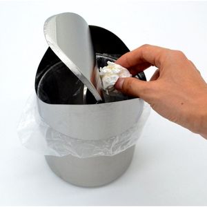 Set di mini pattumiere da appoggio in acciaio inossidabile spazzolato con coperchio a battente, capacità 1,5 L/0,40 Galloni, contenitori per rifiuti in diversi colori - Product Image 2