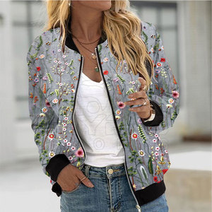 Trend Style Women Printing Varsity <b>Jackets</b> Premium Lifestyle Apparel For Modern Casual Dressing Needs For Adult Use - Product Image 4