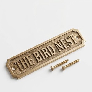 Premium Quality Customized Brass <b>Name</b> Sign <b>Plate</b> for Restaurant Home Hotel Apartment Office Decorative Door Hardware - Product Image 2