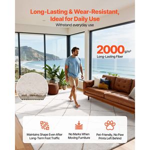 Tappeti in peluche per interni 8 x 10 piedi, spessi e resistenti, a pelo lungo, set ad alta visibilità - Product Image 3