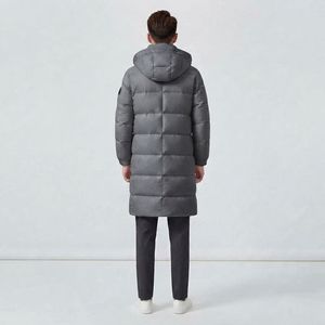 Men's Long Winter Quilted Jacket Warm Padded Coat Full Sleeve Stand Collar Side <b>Zip</b> Pockets Custom Apparel Reasonable Price - Product Image 6