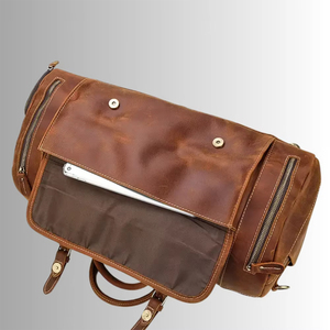 Bolsa de Viaje Multifuncional de Alta Calidad, de Cuero Genuino, para Viajes Fáciles, Bolsa de Mensajero Tipo Duffel - Product Image 3