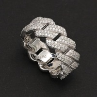 Bague en or 9K 10K 14K 18K avec diamant blanc de couleur D de forme personnalisée, certifiée IGI, diamant naturel, bijoux unisexes hip-hop, 0,50 gramme