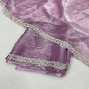 Sari de Seda Premium VASTRA COTTAGE con Bordado a Mano Zarkhan, Diseño Intrincado, Estilo Bollywood Elegante, Colección para Fiestas - Product Image 2