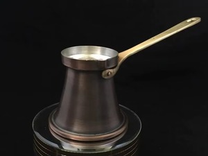 Cafetera Turca de Cobre de Alta Calidad, Forma Redonda con Mango Largo, Diseño Vintage, Herramienta para Café y Té - Product Image 3