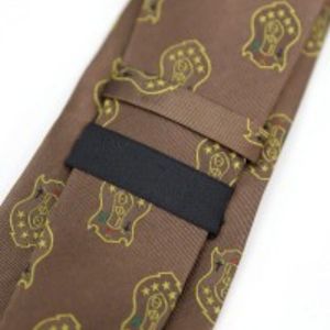 Iota Phi Theta Crest Necktie <b>Brown</b> Gold Greek Apparel Fraternity Silk <b>Tie</b> Premium Formal Classic Accessory Wear - Product Image 4