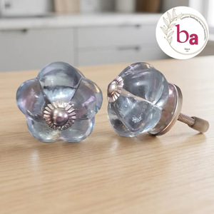 Ba <b>Crystal</b> Flower Cabinet <b>Knob</b> Furniture Handle Modern Design Eco-Friendly Easy Installation Home Office Use Durable - Product Image 4