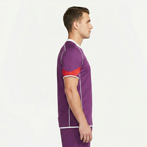 เสื้อฟุตบอลชาย คุณภาพสูง ชุดกีฬา โพลีเอสเตอร์ 100% เสื้อฟุตบอลชายแขนสั้น คอวี - Product Image 3
