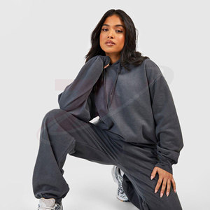 Women <b>Tracksuit</b> Set Custom Hoodie and Jogger Sweat Suit Comfortable Casual Sportswear OEM Wholesale - Product Image 4